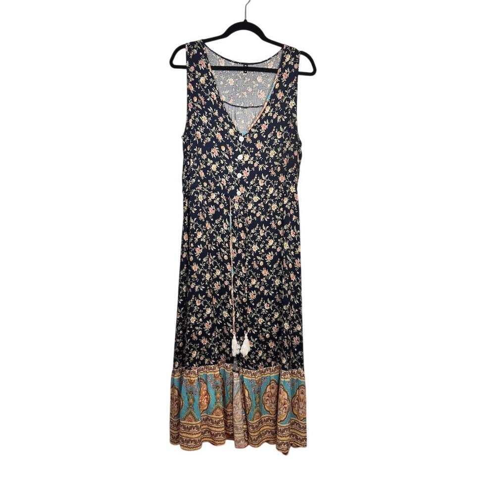 BROVAVE Boho Dress Womens XL with Pockets